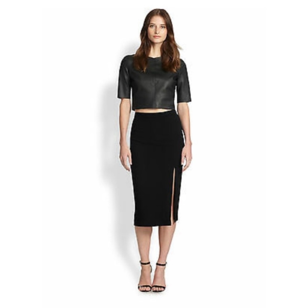 A.L.C. genuine leather crop top M